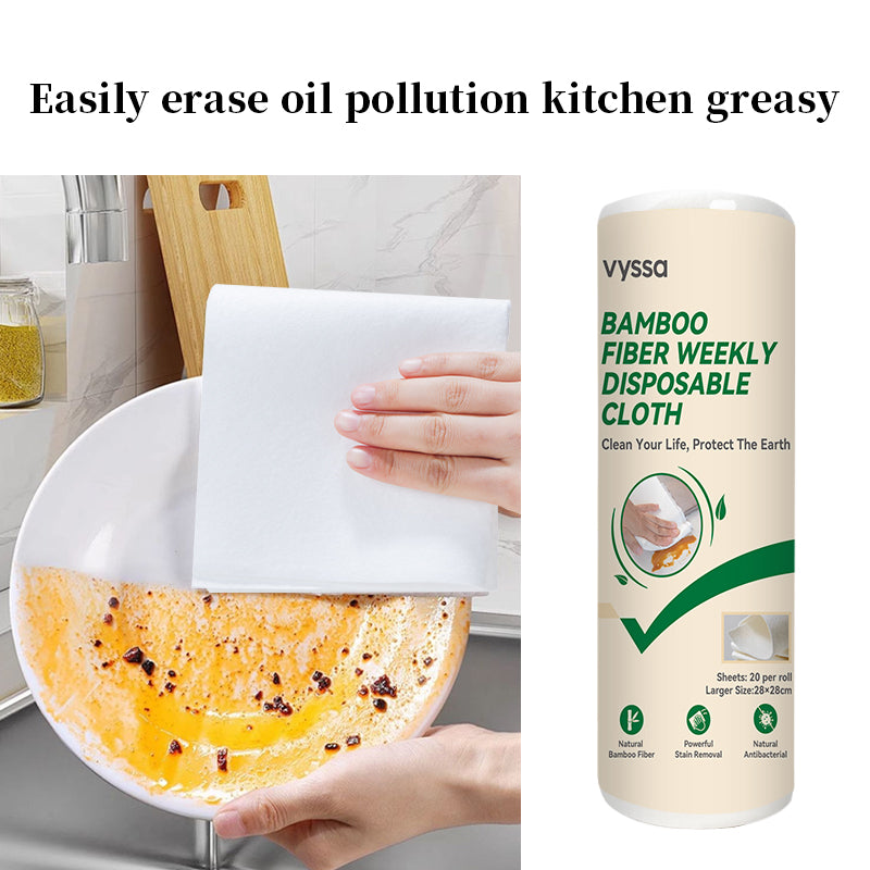 VYSSA Bamboo Fiber Weekly Disposable Cloth 20pcs
