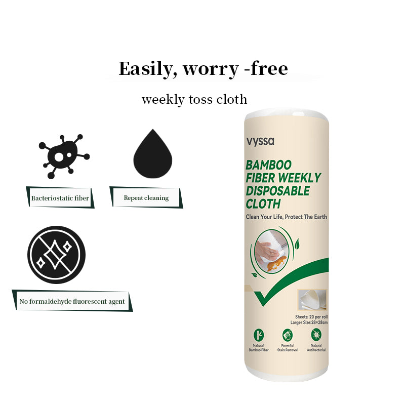 VYSSA Bamboo Fiber Weekly Disposable Cloth 20pcs