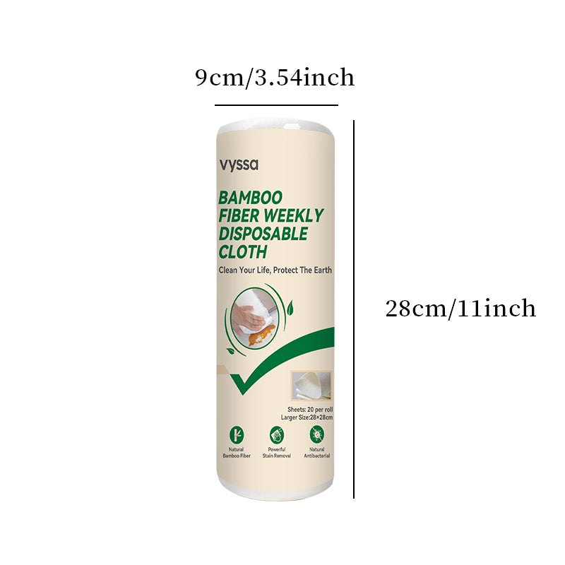 VYSSA Bamboo Fiber Weekly Disposable Cloth 20pcs